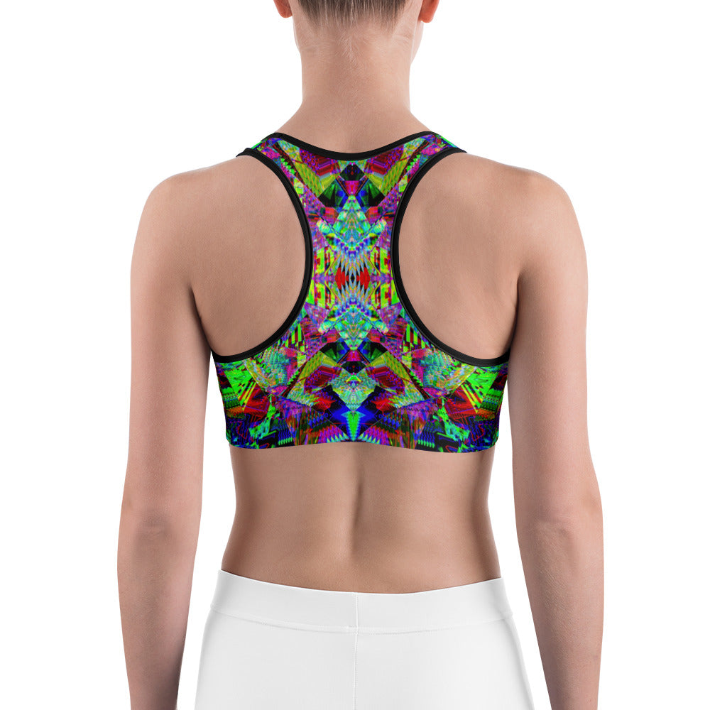 Psychedelic Rave Sports Bra