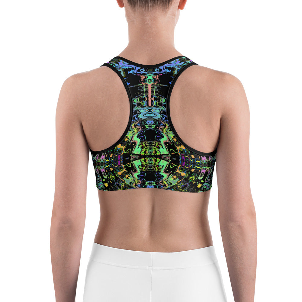 Psychedelic Rave Sports Bra