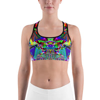 Thumbnail for Psychedelic Rave Sports Bra