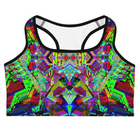 Thumbnail for Psychedelic Rave Sports Bra