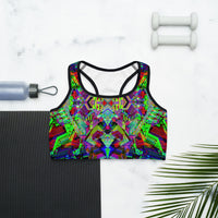 Thumbnail for Psychedelic Rave Sports Bra