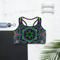 Thumbnail for Psychedelic Rave Sports Bra