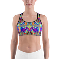 Thumbnail for Psychedelic Rave Sports Bra