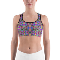 Thumbnail for Psychedelic Rave Sports Bra