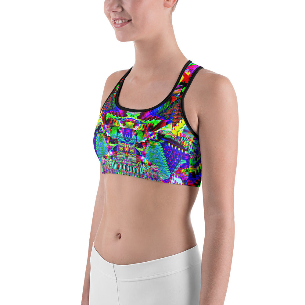 Psychedelic Rave Sports Bra