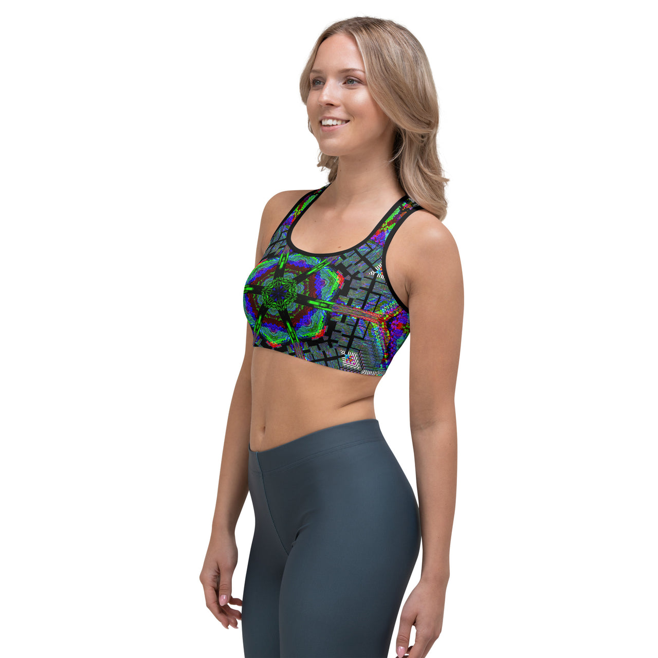 Psychedelic Rave Sports Bra