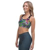 Thumbnail for Psychedelic Rave Sports Bra