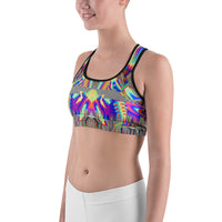 Thumbnail for Psychedelic Rave Sports Bra