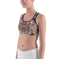 Thumbnail for Psychedelic Rave Sports Bra