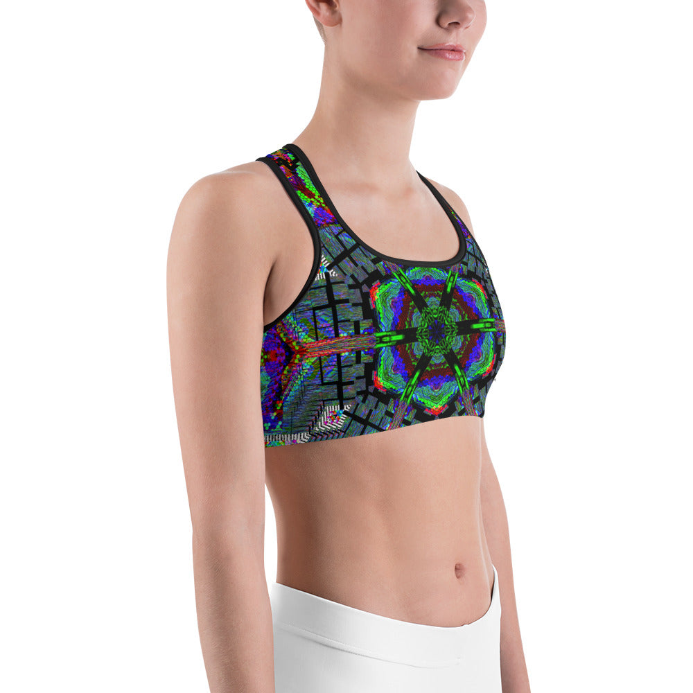 Psychedelic Rave Sports Bra