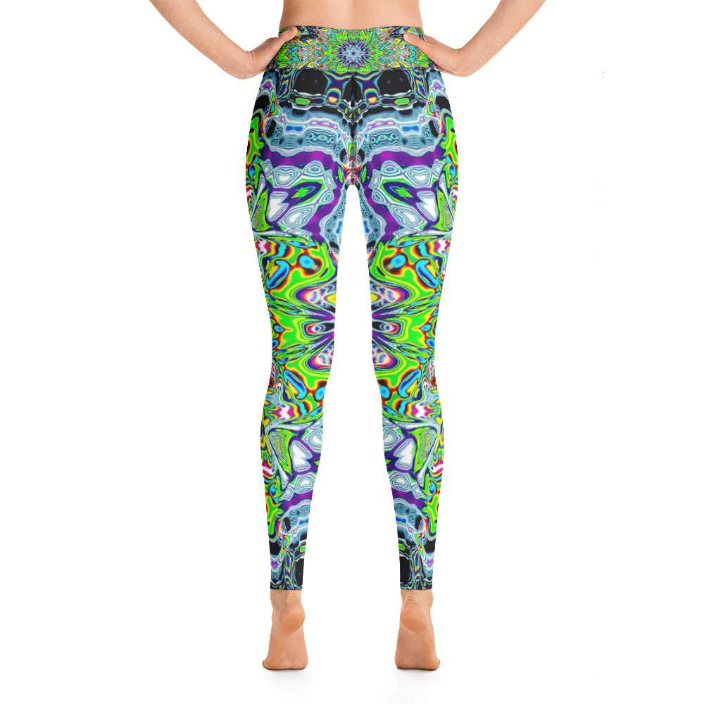 Psychedelic Visionary Art Futuristic Rave Leggings