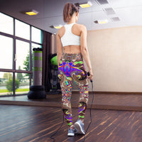 Thumbnail for Psychedelic Visionary Art Futuristic Psytrance Rave Leggings