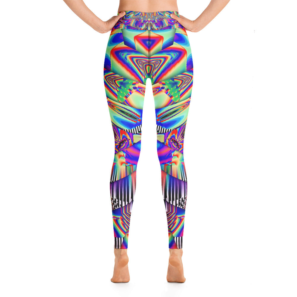 Psychedelic Visionary Art Futuristic Psytrance Rave Leggings