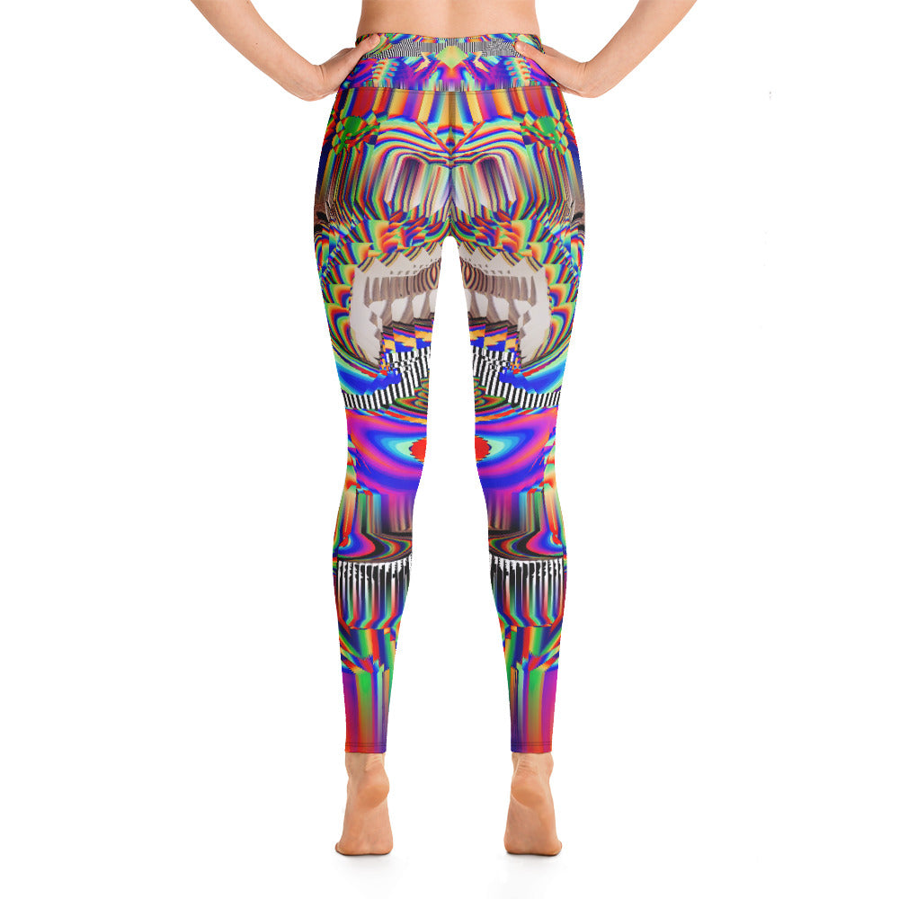 Psychedelic Visionary Art Futuristic Psytrance Rave Leggings