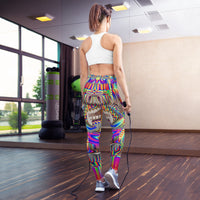 Thumbnail for Psychedelic Visionary Art Futuristic Psytrance Rave Leggings