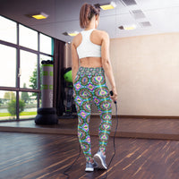 Thumbnail for Psychedelic Visionary Art Futuristic Psytrance Rave Leggings