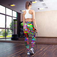 Thumbnail for Psychedelic Visionary Art Futuristic Rave Leggings