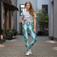 Thumbnail for Psychedelic Visionary Art Futuristic Psytrance Rave Leggings