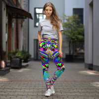 Thumbnail for Psychedelic Visionary Art Futuristic Psytrance Rave Leggings