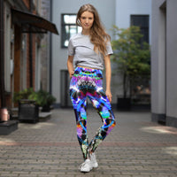 Thumbnail for Psychedelic Visionary Art Futuristic Psytrance Rave Leggings