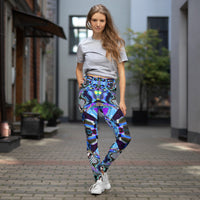 Thumbnail for Psychedelic Visionary Art Futuristic Psytrance Rave Leggings