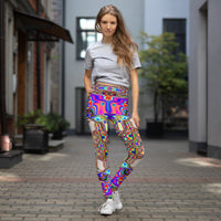 Thumbnail for Psychedelic Visionary Art Futuristic Psytrance Rave Leggings