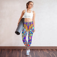 Thumbnail for Psychedelic Visionary Art Futuristic Psytrance Rave Leggings