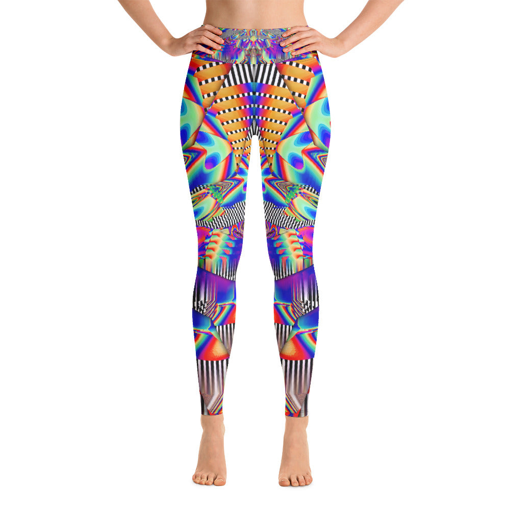 Psychedelic Visionary Art Futuristic Psytrance Rave Leggings