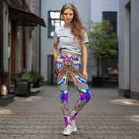 Thumbnail for Psychedelic Visionary Art Futuristic Psytrance Rave Leggings