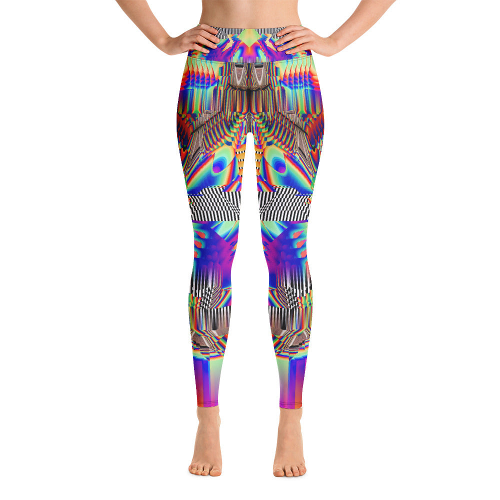 Psychedelic Visionary Art Futuristic Psytrance Rave Leggings