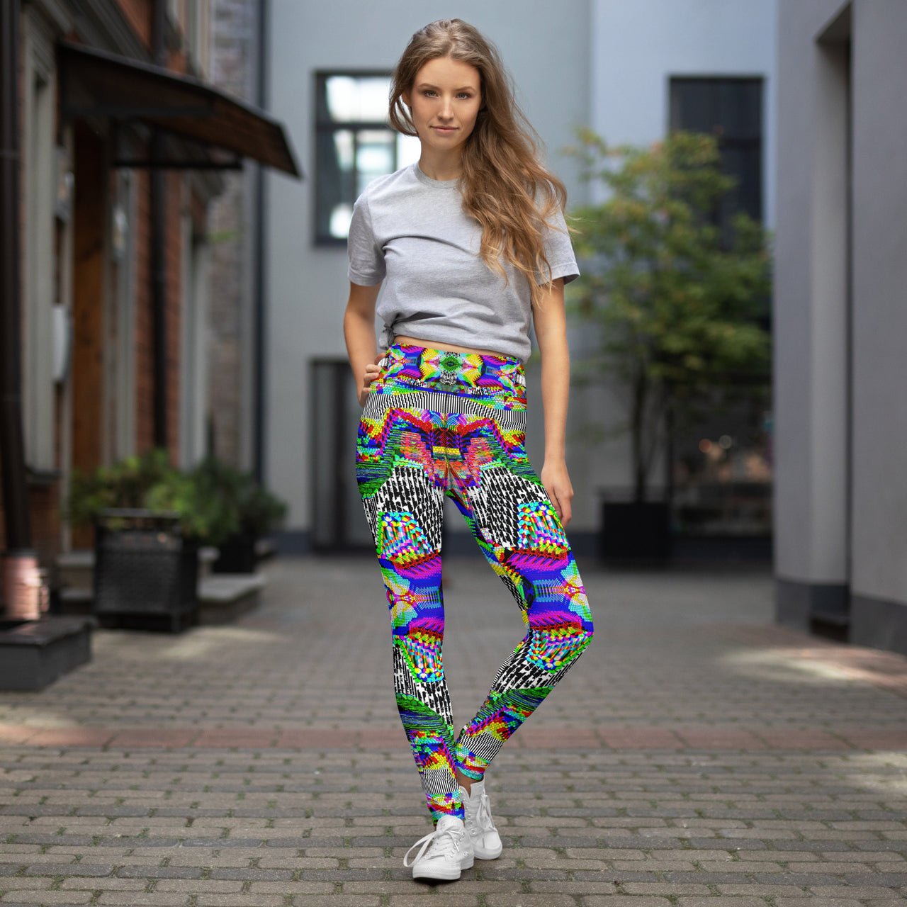 Psychedelic Visionary Art Futuristic Psytrance Rave Leggings