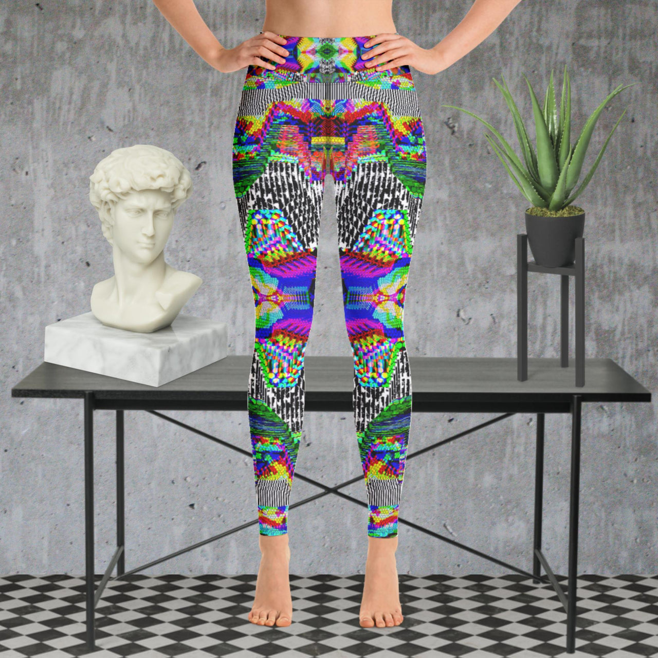 Psychedelic Visionary Art Futuristic Rave Leggings