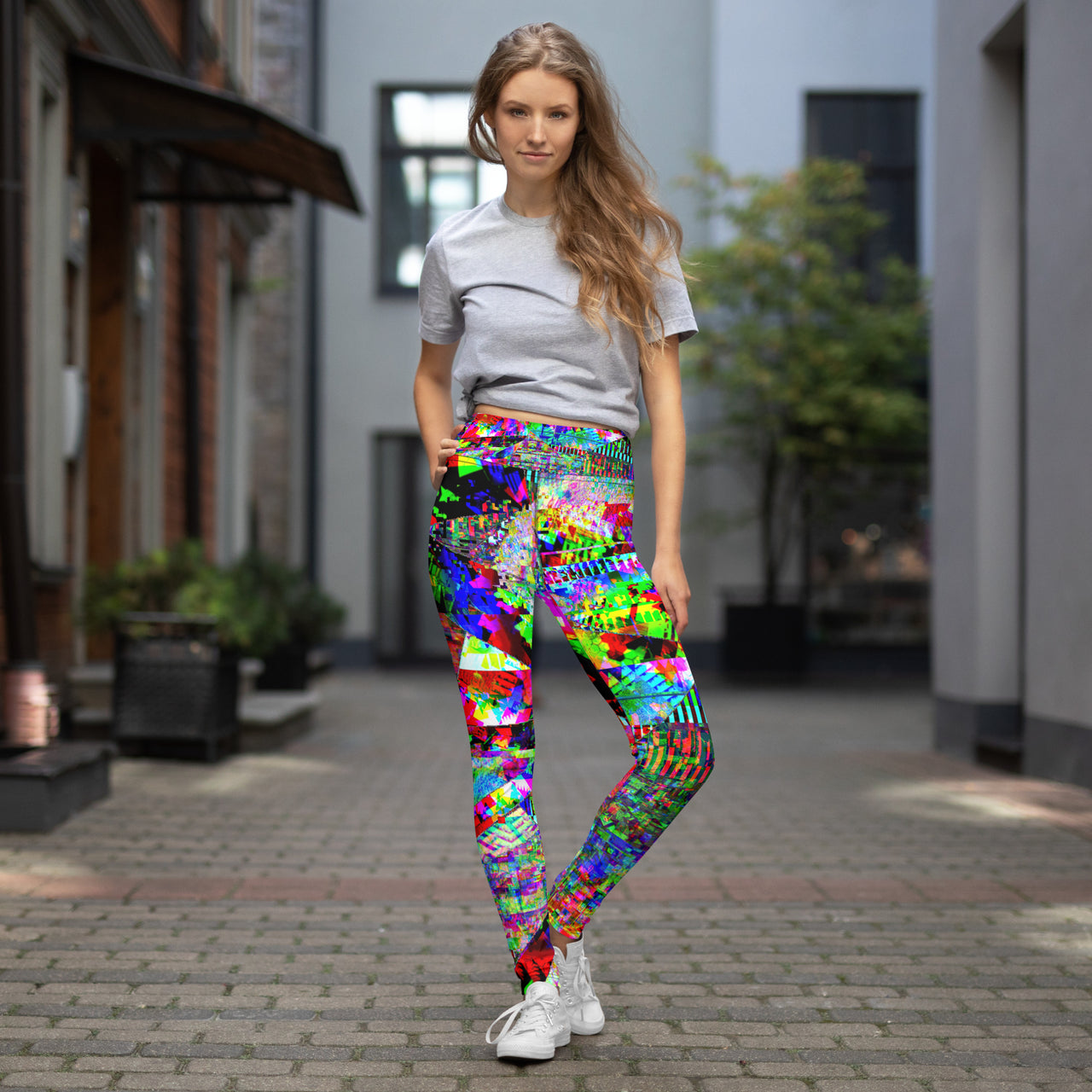 Psychedelic Visionary Art Futuristic Rave Leggings