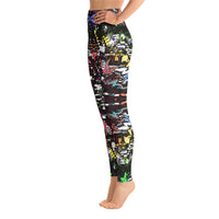 Thumbnail for Psychedelic Visionary Art Futuristic Psytrance Rave Leggings