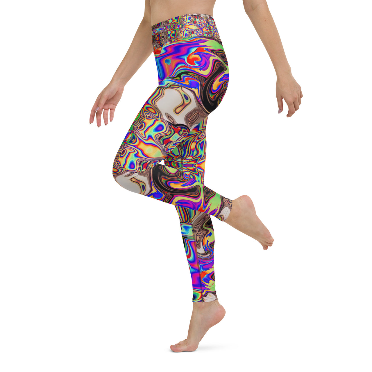 Psychedelic Visionary Art Futuristic Rave Leggings