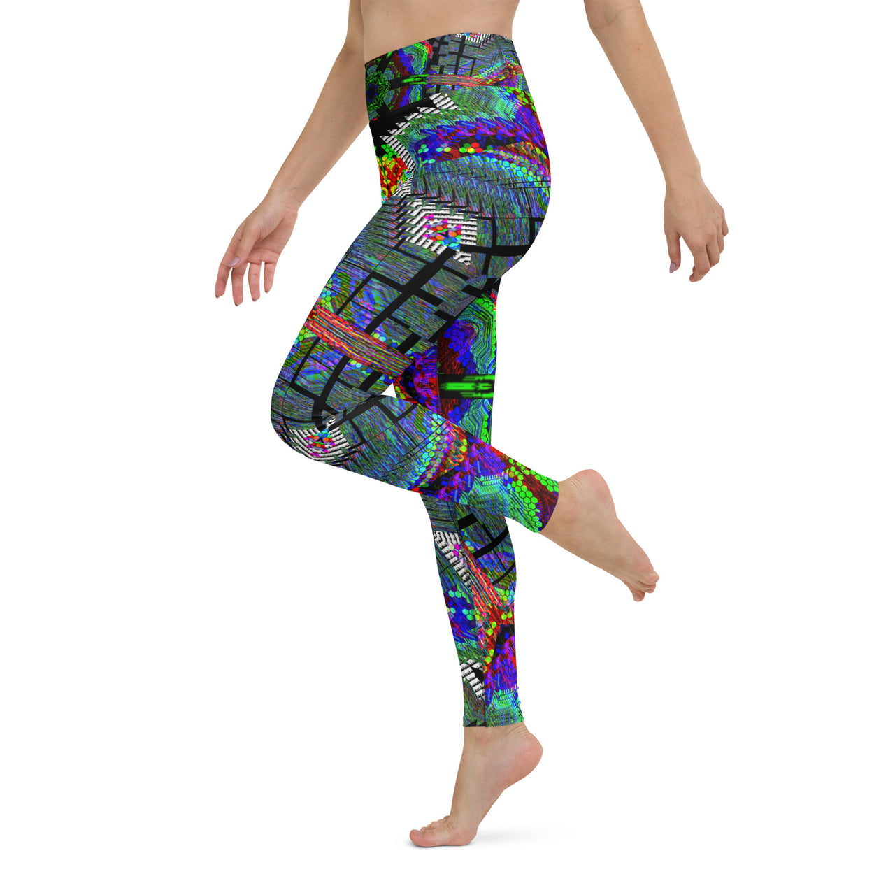 Psychedelic Visionary Art Futuristic Rave Leggings