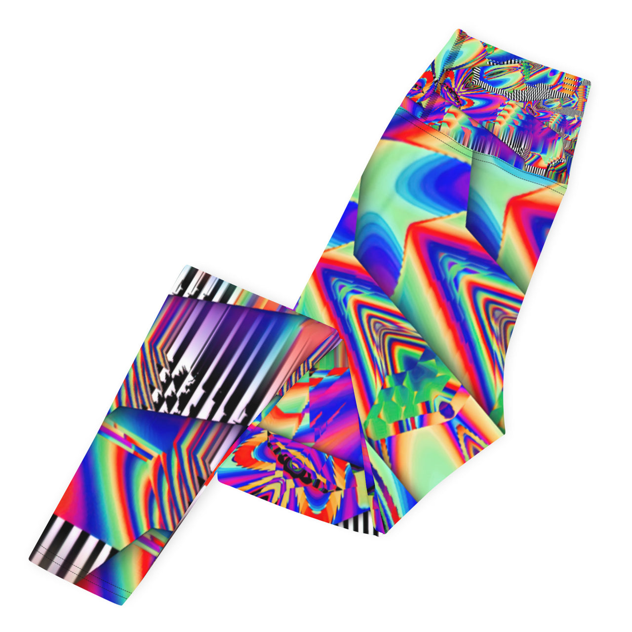 Psychedelic Visionary Art Futuristic Psytrance Rave Leggings