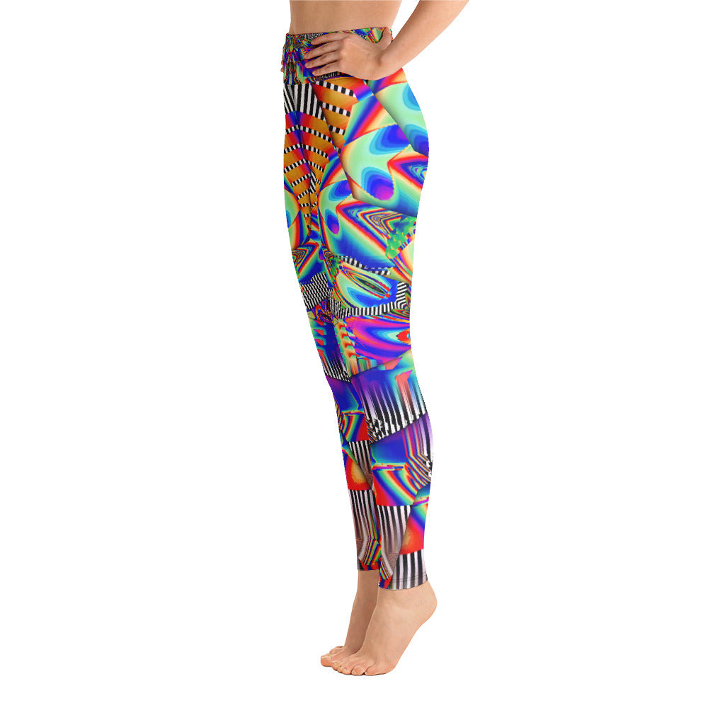 Psychedelic Visionary Art Futuristic Psytrance Rave Leggings