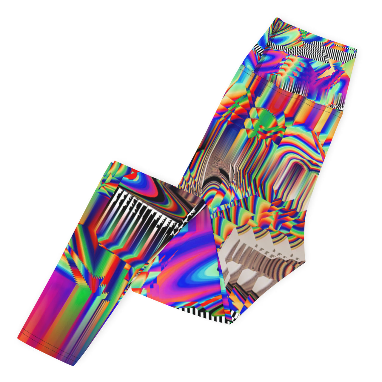 Psychedelic Visionary Art Futuristic Psytrance Rave Leggings