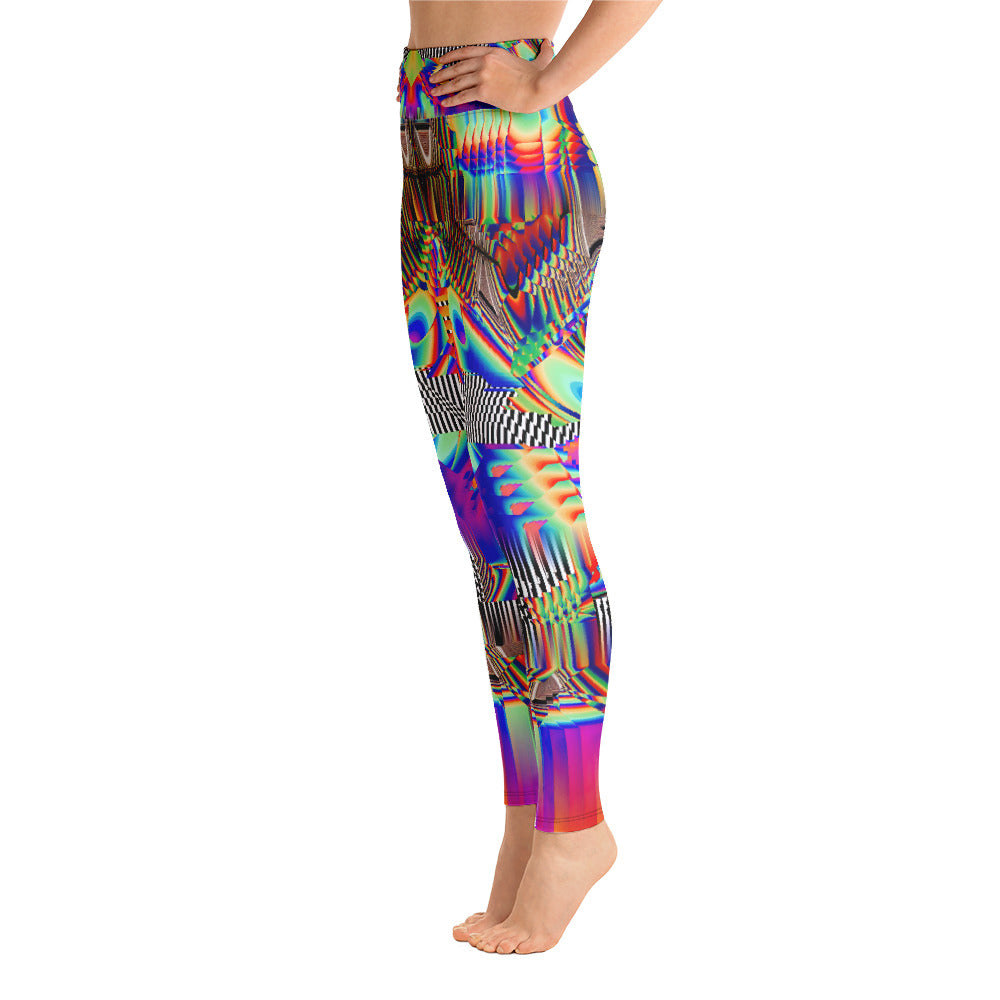 Psychedelic Visionary Art Futuristic Psytrance Rave Leggings