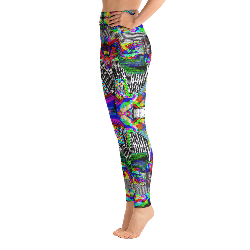 Psychedelic Visionary Art Futuristic Psytrance Rave Leggings