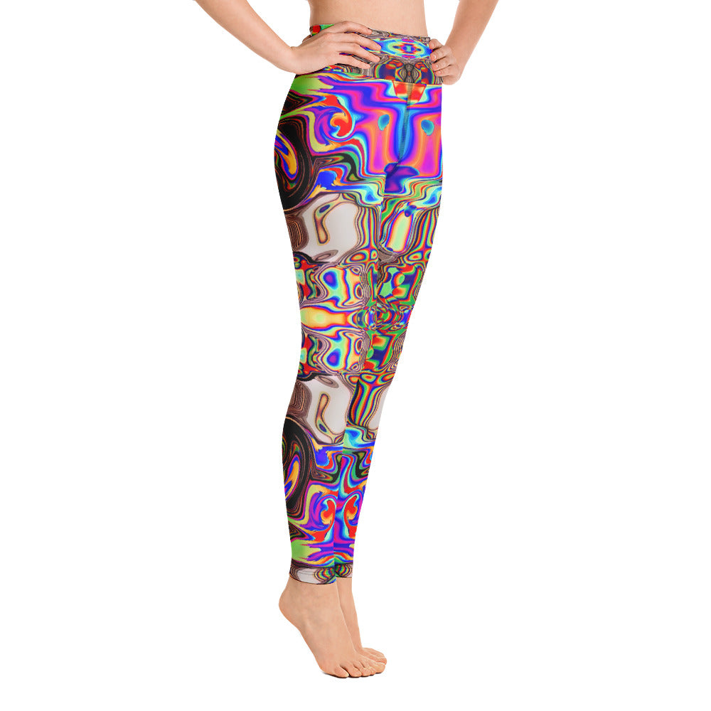 Psychedelic Visionary Art Futuristic Psytrance Rave Leggings