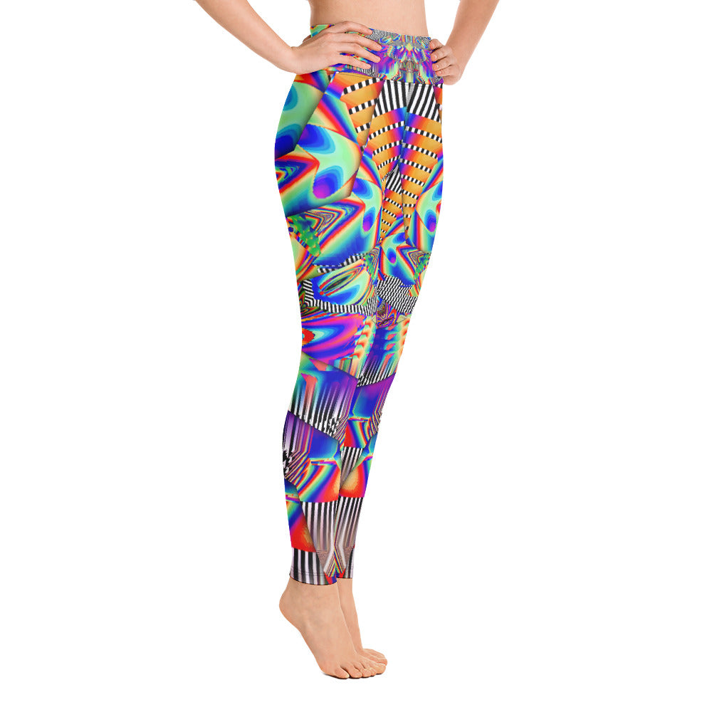 Psychedelic Visionary Art Futuristic Psytrance Rave Leggings