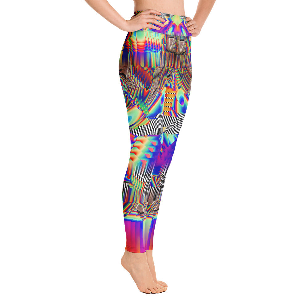 Psychedelic Visionary Art Futuristic Psytrance Rave Leggings