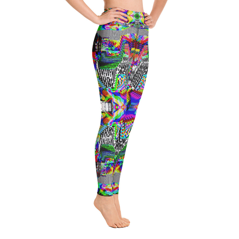 Psychedelic Visionary Art Futuristic Psytrance Rave Leggings